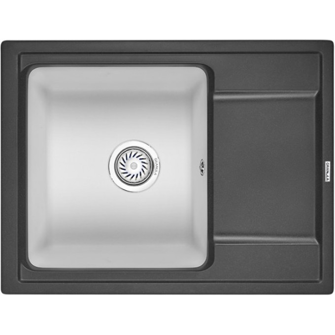 Кухонная мойка GRANULA HIBRID HI-65 чёрный/арктик HI-65 CHEPHYII/APKTIK