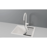 Смеситель для кухни GRANULA GR-8172 арктик (белый) с выдвижным изливом 8172 APKTIK (BELYII)